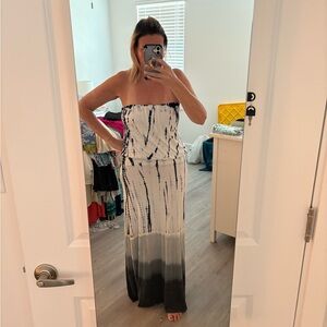 S-Twelve Green Strapless Sleeveless Sundress Maxi